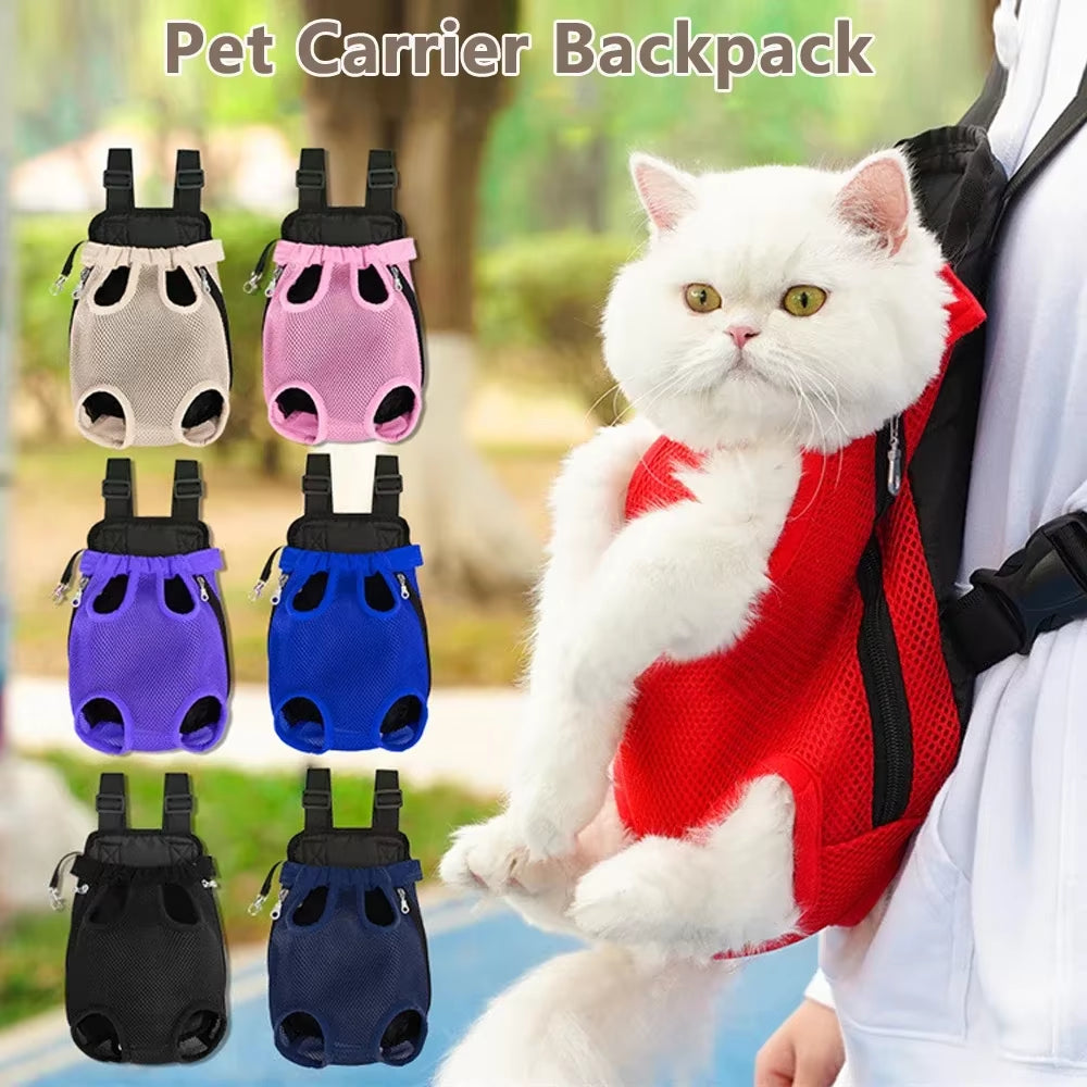 Portable Breathable Cat Bag Pet Travel Tote Bag Backpack for Carrying Pets on Both Shoulders Outdoor Travel Set for Cats and Dog