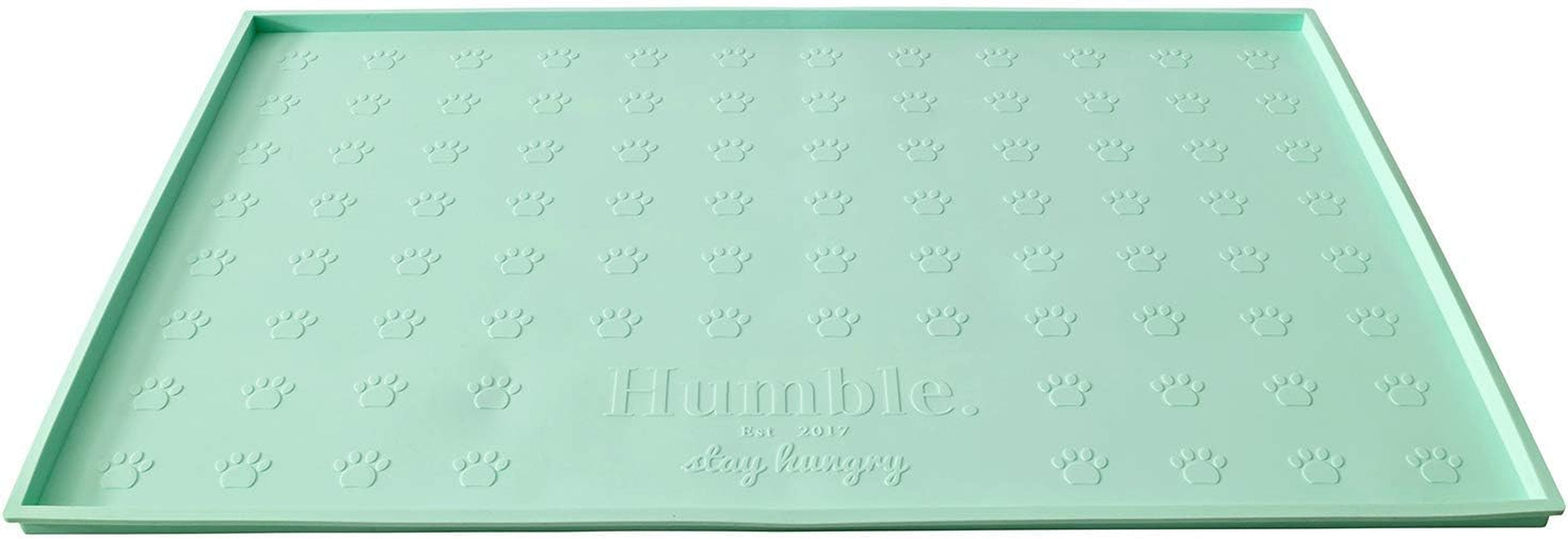 Premium Quality Silicone Food Mat for Pets - Non-Slip, Anti-Spill, Waterproof Feeding Tray, Easy to Clean - 24"X16" (Cool Mint)
